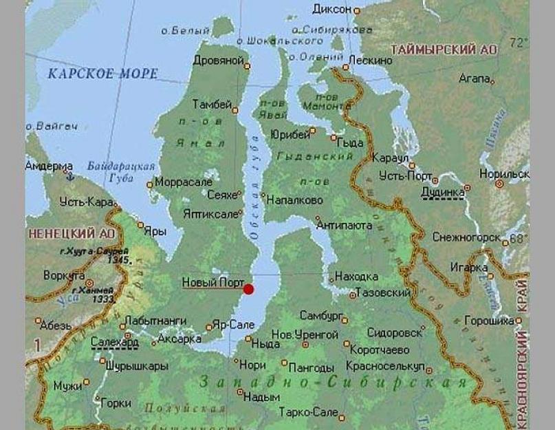 Полуостров ямал. Карта ямало-ненецкого автономного округа подробная Месторождения янао на карте